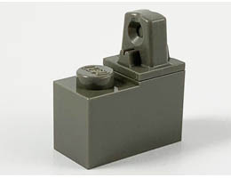 Hinge Brick 1 x 2 Locking with 1 Finger Top: {тъмно сив}