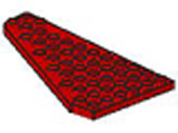 Wedge, Plate 7 x 12 Wing Right : {ярко червен}