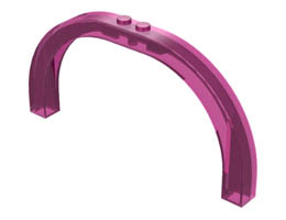 Arch 1 x 12 x 5 Curved Top: {прозрачен умерено червеникаво виолетов}