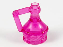Minifigure, Utensil Flask with Handle / Jug: {прозрачен умерено червеникаво виолетов}