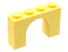 Арка 1X4x2: {светло жълт}
