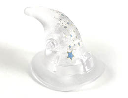 Belville, Clothes Hat, Witch Hat with Medium Blue Stars Pattern: {прозрачен}