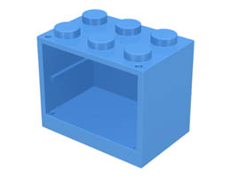 Шкаф 2X3X2: {умерено син}