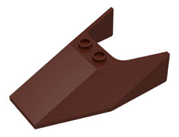 Windscreen 6 x 4 x 1 1/3 with Bottom Tabs and Hollow Studs: {земно оранжев}
