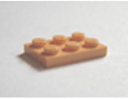 Плочка 2X3: {силно светло оранжев}