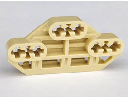 Technic, Axle Connector Block 3 x 6 with 6 Axle Holes: {тухлено жълт}
