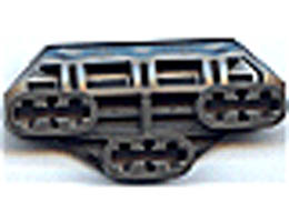 Technic, Axle Connector Block 3 x 6 with 6 Axle Holes: {тъмно сив}