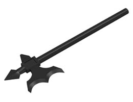 Minifigure, Weapon Halberd Elaborate: {черен}