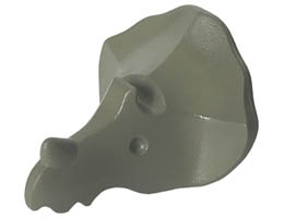 Dinosaur Head Triceratops, Jaw Top: {тъмно сив}