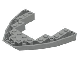 Boat, Bow Brick 8 x 10 x 1: {сив}
