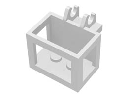 Crane Bucket Lift Basket 2 x 3 x 2 with Non-Locking Hinge Fingers: {бял}
