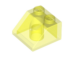 Покривна плочка 2X2/45°: {прозрачно флуорисциращо зелен}