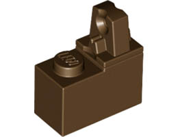 Hinge Brick 1 x 2 Locking with 1 Finger Top: {земно оранжев}