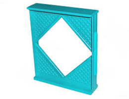 Scala Wall, Diamond Shaped Window 8 x 2 x 8: {умерено синьо-зелен}