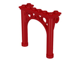 Arch 2 x 6 x 5 Ornamented: {ярко червен}