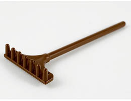 Fabuland Utensil Rake: {земно оранжев}