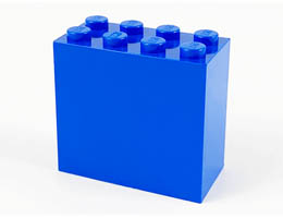 Тухличка 2X4X3: {ярко син}