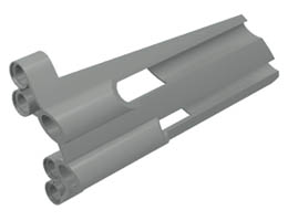 Technic, Panel Fairing # 4 Large Long, Large Holes, Side B: {сив}