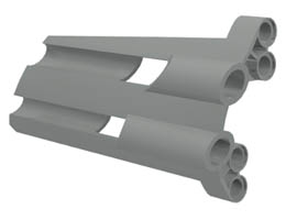 Technic, Panel Fairing # 3 Large Long, Large Holes, Side A: {сив}