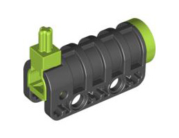 Projectile Launcher, Cannon, Round Bottom with Lime Ends: {черен}