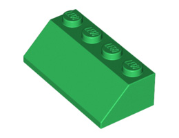 Покривна плочка 2X4/45°: {тъмно зелен}