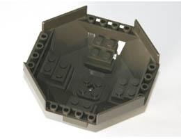Cockpit 10 x 10 x 4 Octagonal with Axle Hole: {тъмно сив}