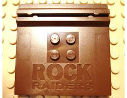 Tile, Modified 6 x 6 x 2/3 with 4 Studs and Embossed ROCK RAIDERS: {земно оранжев}