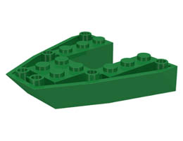 Boat, Bow Brick 6 x 6 x 1: {тъмно зелен}