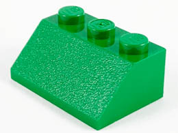 Покривна плочка 2X3/45° : {тъмно зелен}