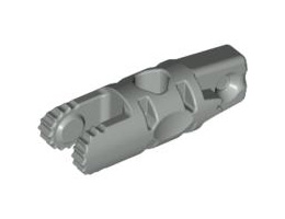 Hinge Cylinder 1 x 3 Locking with 1 Finger and 2 Fingers on Ends, 9 Teeth, without Hole: {сив}