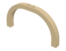 Arch 1 x 12 x 5 Curved Top : {тухлено жълт}