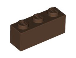 Тухличка 1X3: {земно оранжев}
