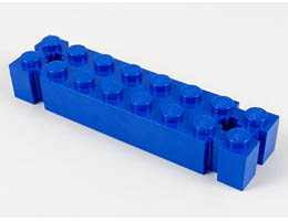 Brick, Modified 2 x 8 with Axle hole at each End: {ярко син}