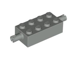 Свързващ елемент 2X4 с 2 щракалки: {сив}