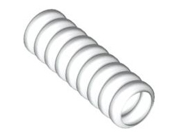 Hose, Ribbed 7mm D. 3L: {бял}