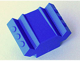 Brick, Modified 2 x 2 No Studs, Sloped with Angled Side Block Extensions: {ярко син}