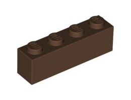 Тухличка 1X4: {земно оранжев}