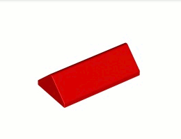Плочка ръб на покрив 2X4/45°: {ярко червен}