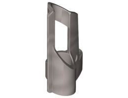 Technic, Panel Fairing # 5 Small Short, Large Hole, Side A: {металическо сребрист}