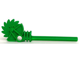 Bionicle Weapon Long Axle Circular Saw Staff with Pin Hole: {тъмно зелен}