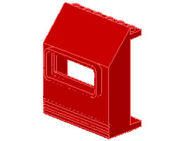 Panel 3 x 6 x 6 Sloped with Window: {ярко червен}