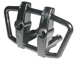 Vehicle, Grille 6 x 4 x 3 with Two Pins and Two Pin Holes: {черен}