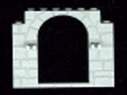 Door, Frame 1 x 8 x 6 with Stone Pattern and Clips: {сив}
