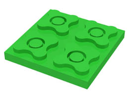Scala Plate 4 x 4: {ярко зелен}