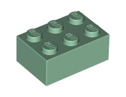Тухличка 2X3 : {пясъчно зелен}