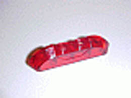 Slope, Curved 4 x 1 with Two Studs: {прозрачно червен}