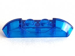 Slope, Curved 4 x 1 with Two Studs: {прозрачно син}