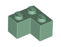 Тухличка ъгъл 1X2x2: {пясъчно зелен}