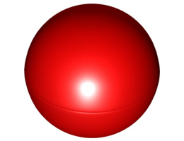 Ball, Hard Plastic 52mm D. (Duplo Ball for Ball Tube): {ярко червен}