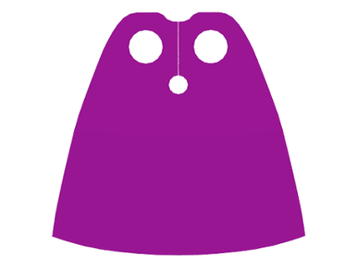 Minifigure Cape Cloth, Standard - Traditional Starched Fabric - 4.0cm Height: {ярко виолетов}
